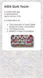 Mobile Screenshot of aidsquilttouch.org